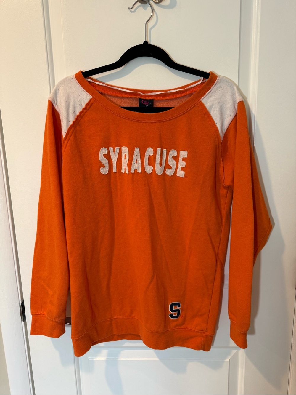 Campus Heritage Orange and White Syracuse Crewneck Sweatshirt
